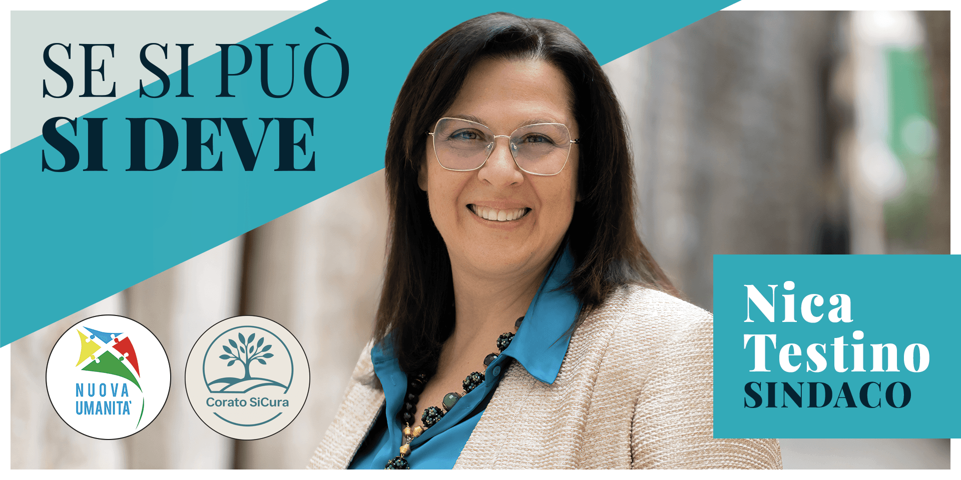 Nica Testino — Sindaco di Corato 2026 — Se si può, si deve